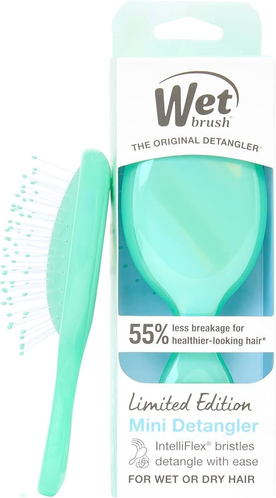 Wet Brush Mini Detangler Hair Brush for Gentle Knot Removal, Compact Travel Size, Soft Bristles f... | Amazon (US)