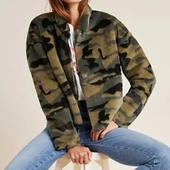 NVLT Camo Faux Fur Jacket Trendy Camo Women | Size Large | Poshmark