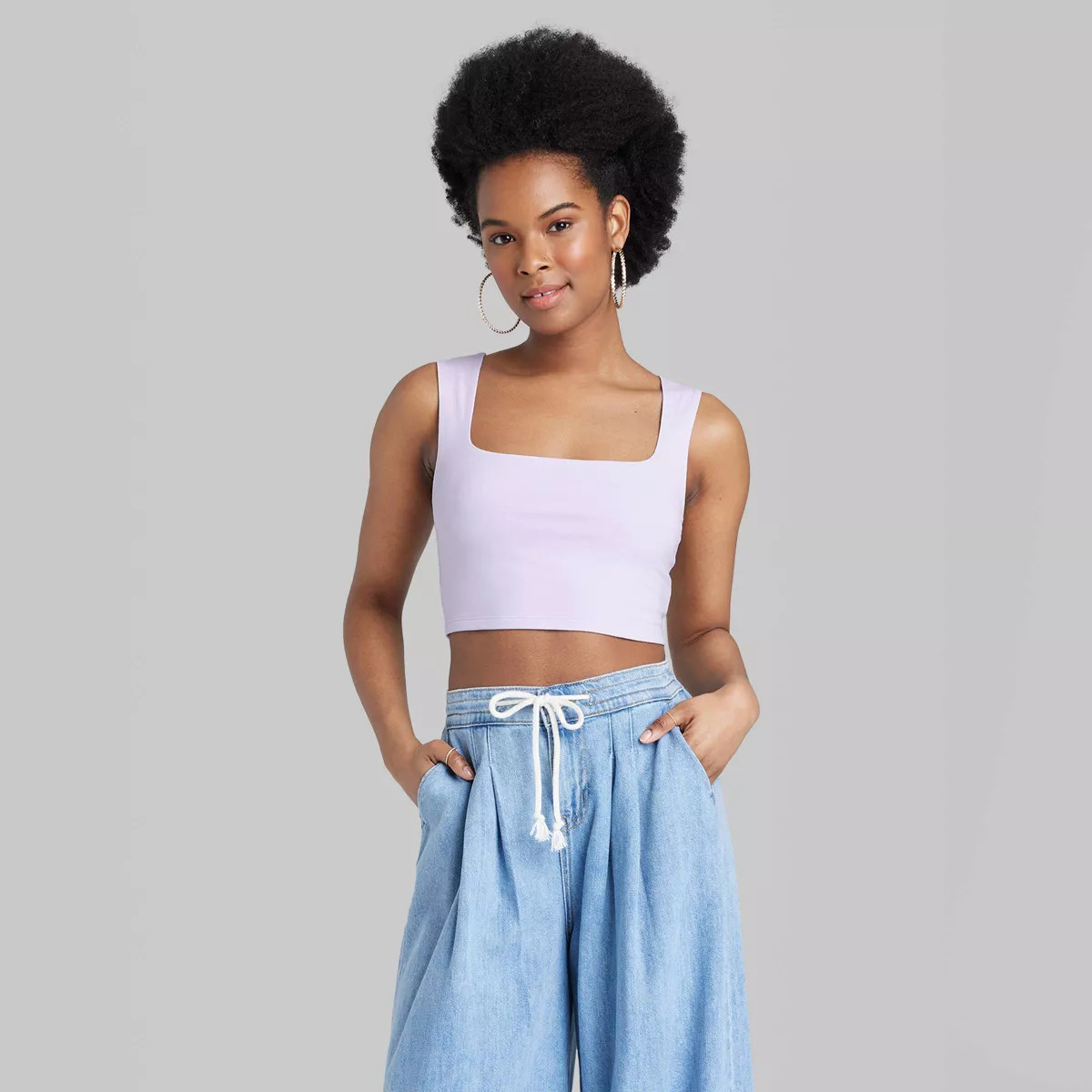 Women's Square Neck Tiny Tank Top - Wild Fable™ | Target