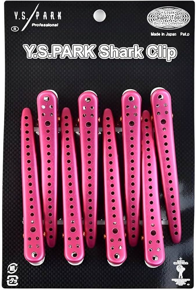 YS Park Shark Clips - Pink Metal 8pcs | Amazon (US)
