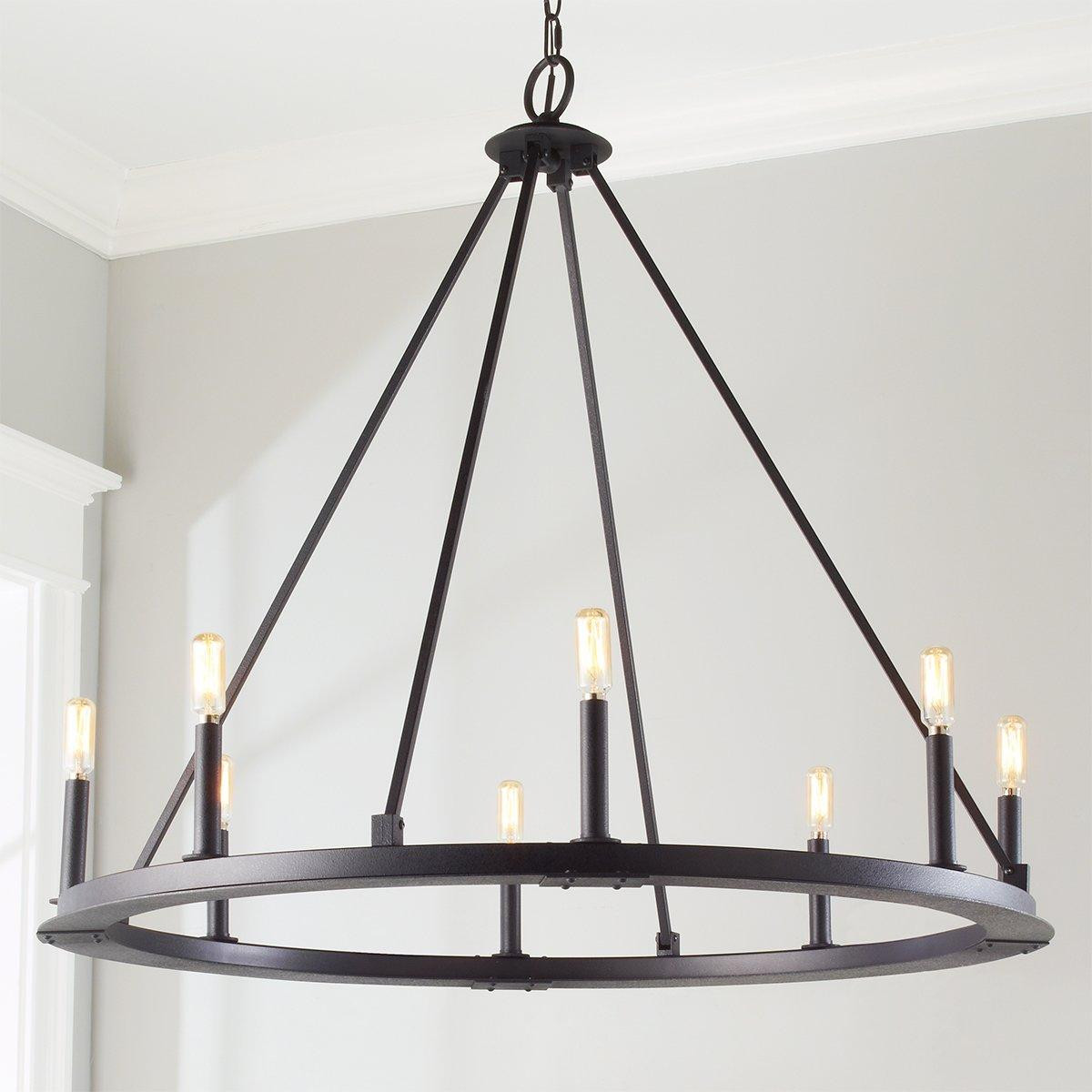 Minimalist Iron Ring Chandelier - 8 Light | Shades of Light