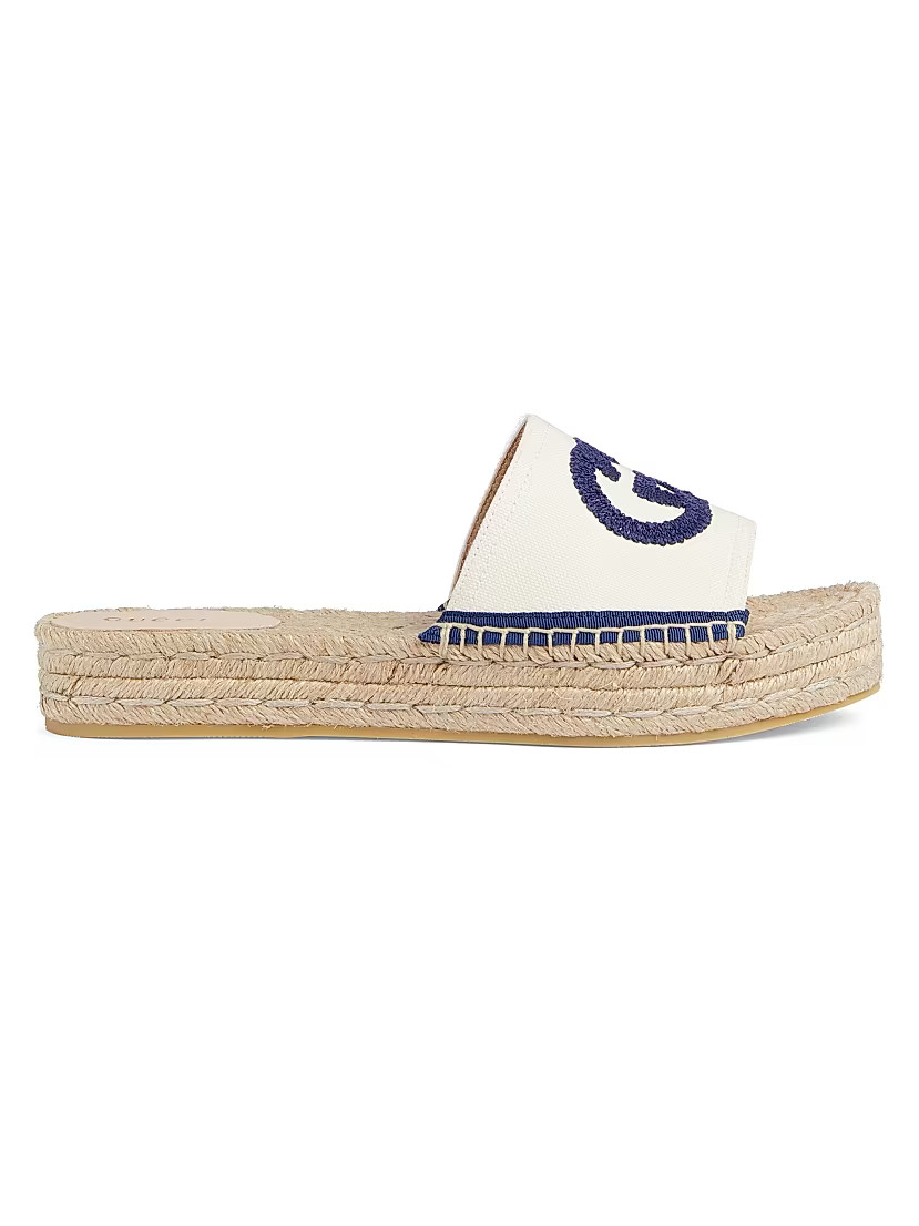 Pilar GG Double Stack Espadrilles | Saks Fifth Avenue