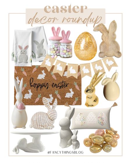 A roundup of some of my favorite Easter decor this year! 🤩🐰

Easter, Easter decor, neutral decor, gold decor, white decor bunny decor, egg decor, bunny figure, Amazon, Amazon finds, Amazon favorites, Amazon Easter, bunny statue, wood bunny, TJMaxx, Home Goods, glass eggs, Williams Sonoma, Rustic eggs, Kirkland's Home, Kirkland's decor, Easter doormat, Etsy, bunny serving trays, bunny charcuterie board, easter garland, Target, Target finds, Target favorites, Target Style, Target Easter, throw pillow, Easter pillow, decor inspiration, home inspo, easter inspo, easter inspiration, easter gathering, easter hosting, easter hosting essentials, easter party, easter kitchen towels, easter hand towels, bunny candy jar, easter banner, easter candle, bunny candle, gold eggs, speckled eggs, cement bunnies, white bunnies, bunny statue, fancythingsblog

#LTKSeasonal #LTKFind #LTKhome