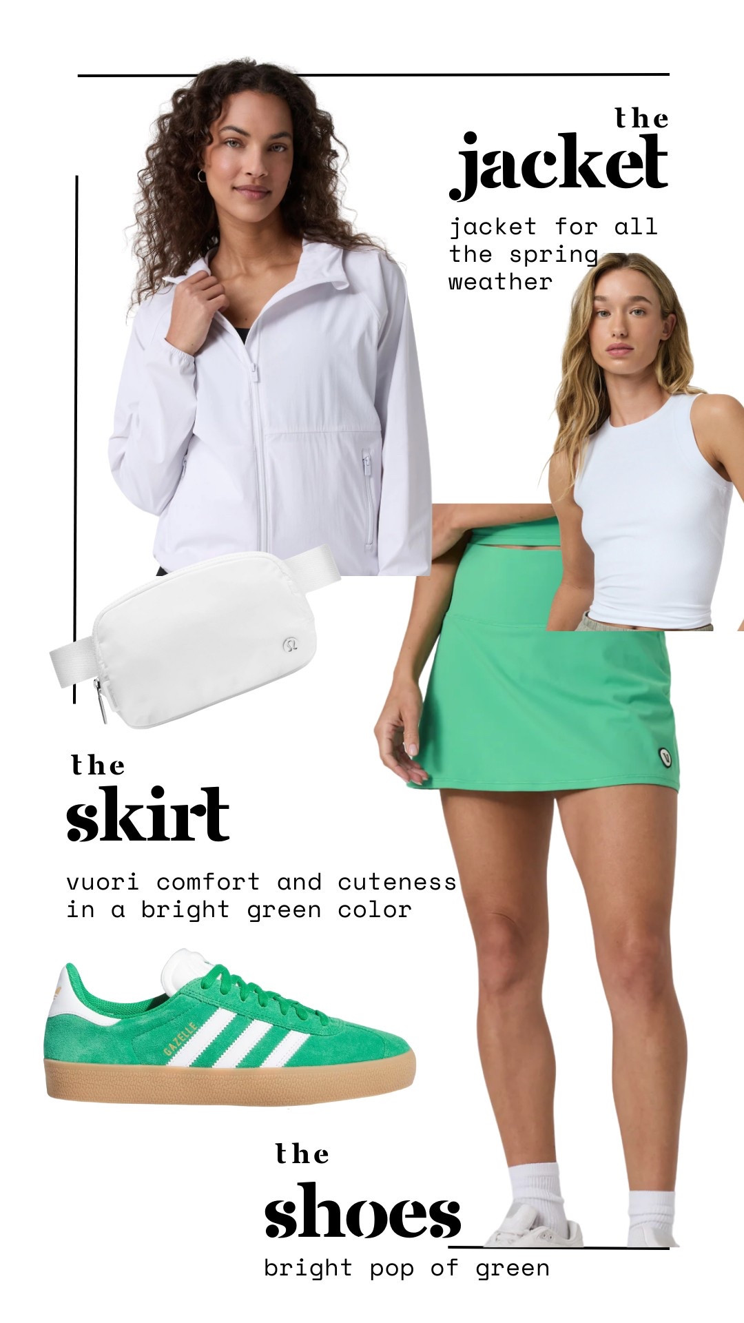 Master’s-inspired fashion. Women’s athletic fashion, inspired by the Master’s and the color green! 
