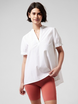 Levitate Poplin Tee | Athleta