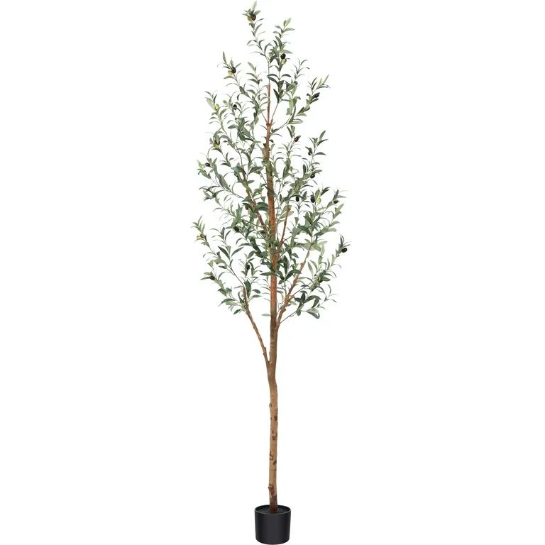 7FT Artificial Olive Tree with Fruits and Wood Branches, Potted Faux Olive Plants. 12 lb. DR.Plan... | Walmart (US)