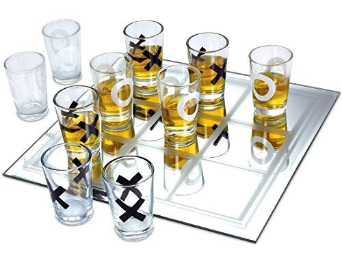Enterprises Tic Tac Toe Shot Glass Drinking Game, Beer Bottle Opener Cap Game, His & Hers Wine Co... | Amazon (US)