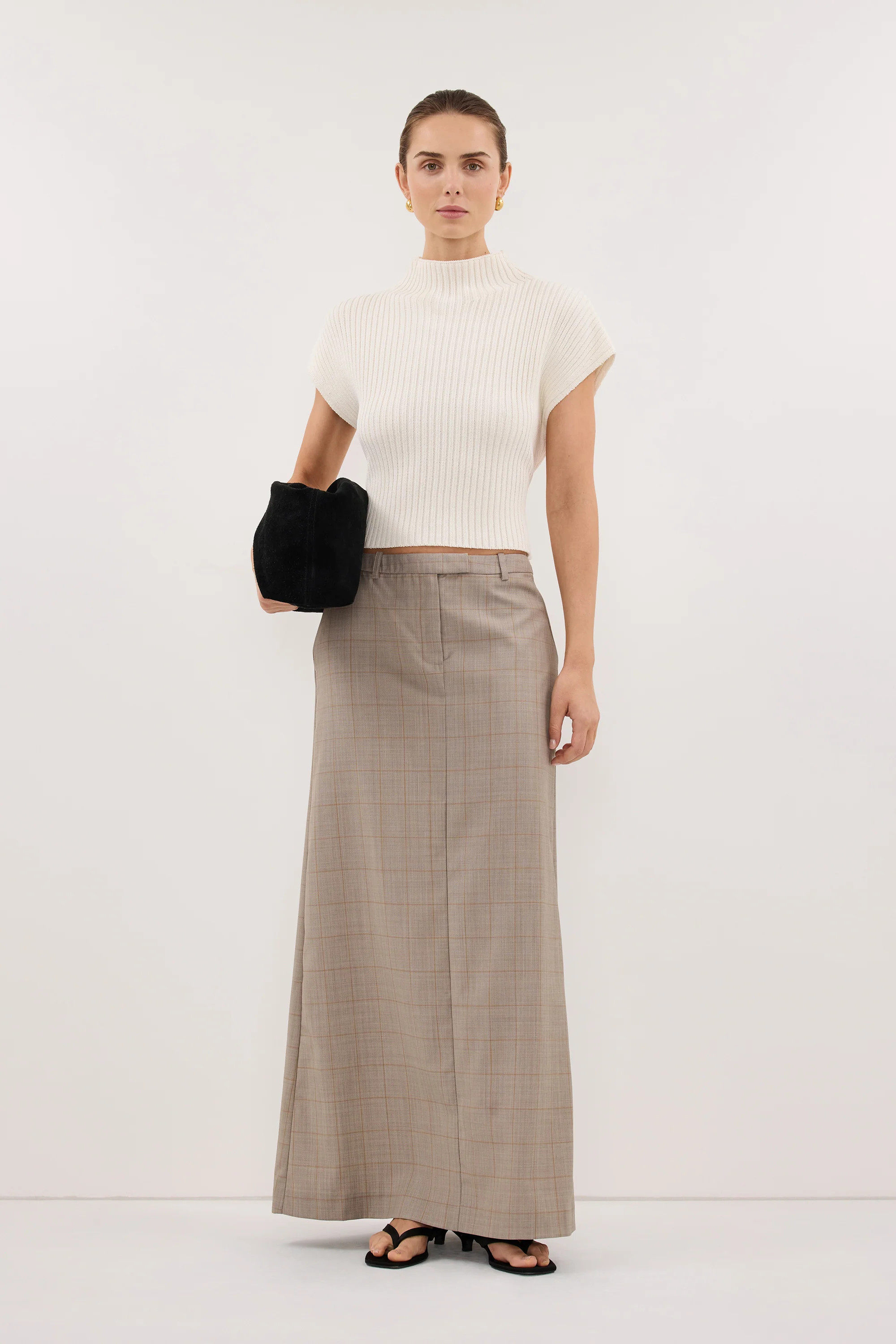 DELLA OFF WHITE KNIT TOP | DISSH