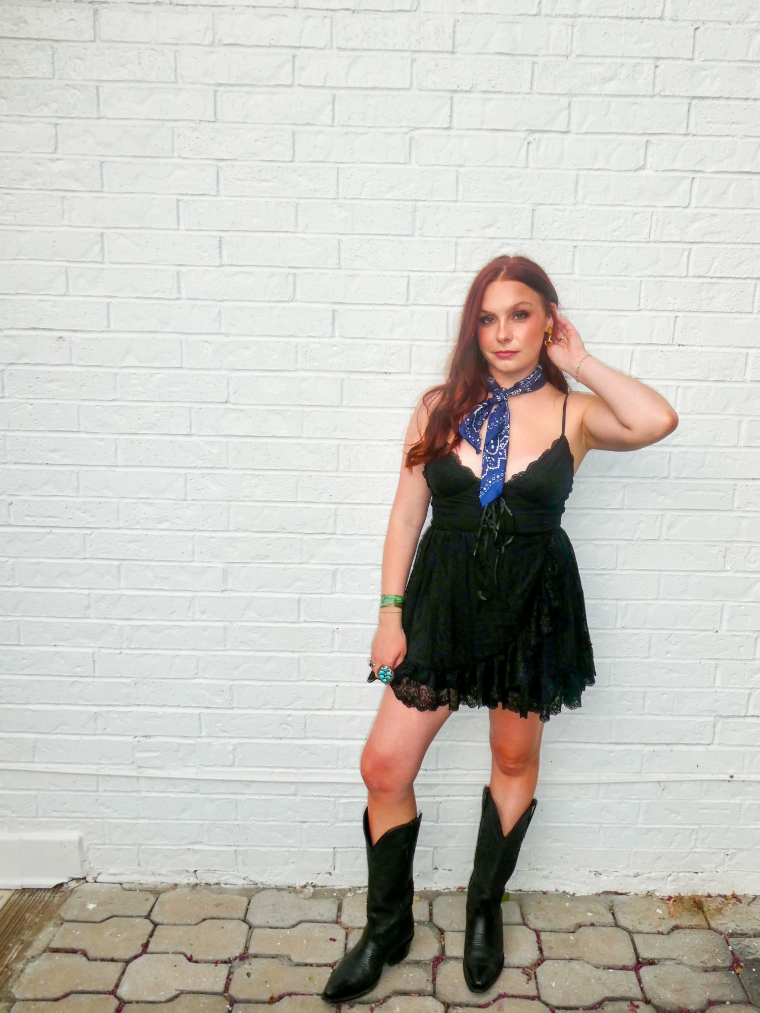 Midnight Cowboy 🖤🖤 #cowboyboots #western #littleblackdress 

#LTKStyleTip #LTKFindsUnder100 #LTKPetite