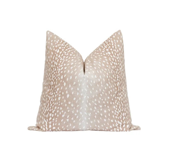 Blush Antelope DOUBLE SIDED Animal Print Pillow Cover Blush | Etsy | Etsy (US)