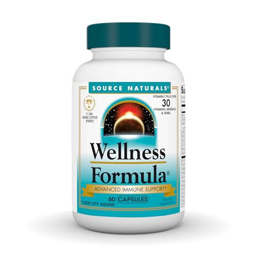 Source Naturals Wellness Formula Bio-Aligned Vitamins & Herbal Defense for Immune System Support - Dietary Supplement & Immunity Booster - 60 Capsules | Amazon (US)