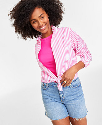 Women's Collared Button-Down Shirt | Macy's