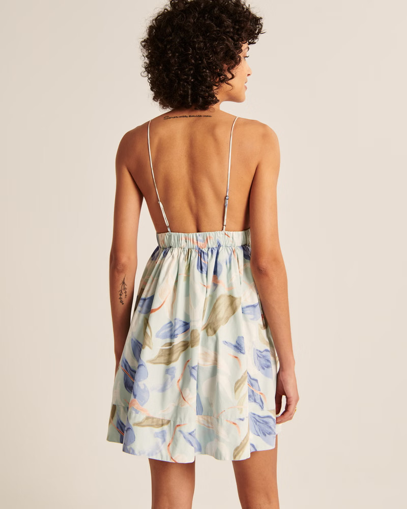 Women's V-Neck Babydoll Mini Dress | Women's The A&F Getaway Shop | Abercrombie.com | Abercrombie & Fitch (US)