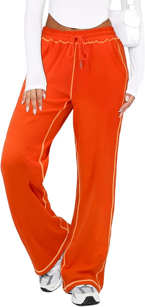 DISCIPBUSH Track Pants Women Sweatpants Soft Jogging Straight Pajama Sweats Wide Leg Sweatpants W... | Amazon (US)