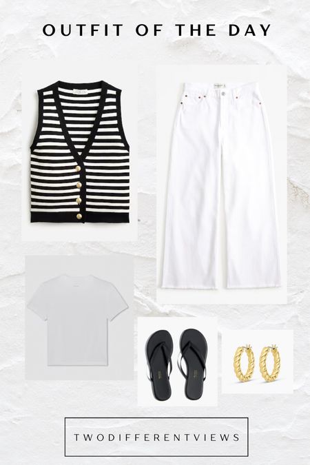 Outfit of the day 
Workwear
Spring outfit 
Vest
White denim 
Abercrombie 
Summer outfit 

#LTKSeasonal #LTKWorkwear #LTKMidsize