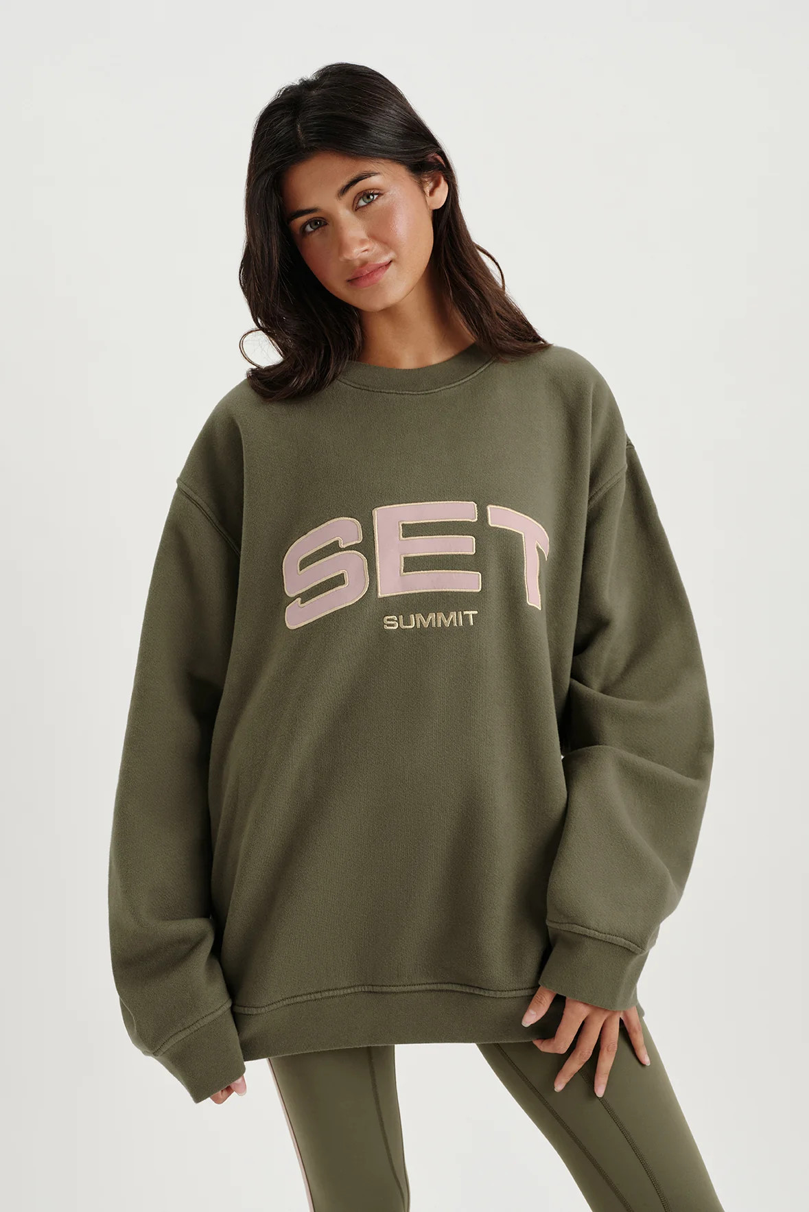 MIDWEIGHT SWEATS STAPLE SET SUMMIT CREWNECK - SEDONA | SET Active
