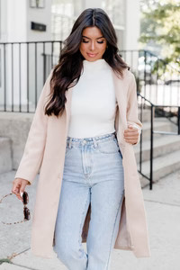 Cozy Love Camel Coat | Pink Lily