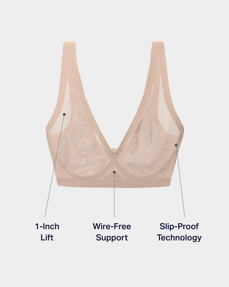 Champagne Mesh Bralette | EBY (US)