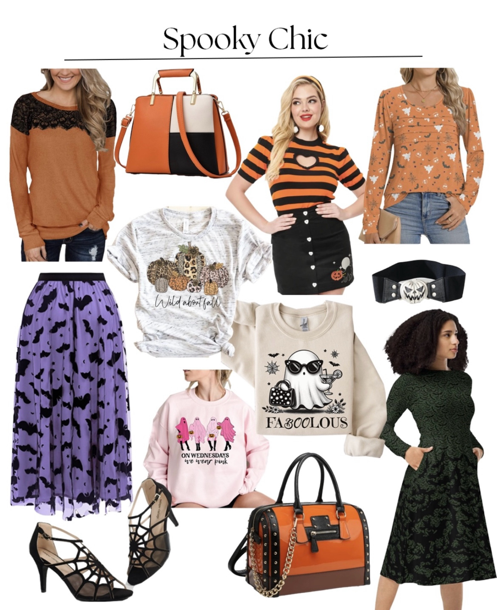 Here are some of my more unique finds for Halloween fun! I tried to find some not-so-typical finds to give you some options to add to your wardrobe!

Make sure to see my post with me wearing the purple skirt. It’s a great piece that you could even wear to the office if they are celebrating Halloween!

#LTKSeasonal #LTKStyleTip #LTKHalloween