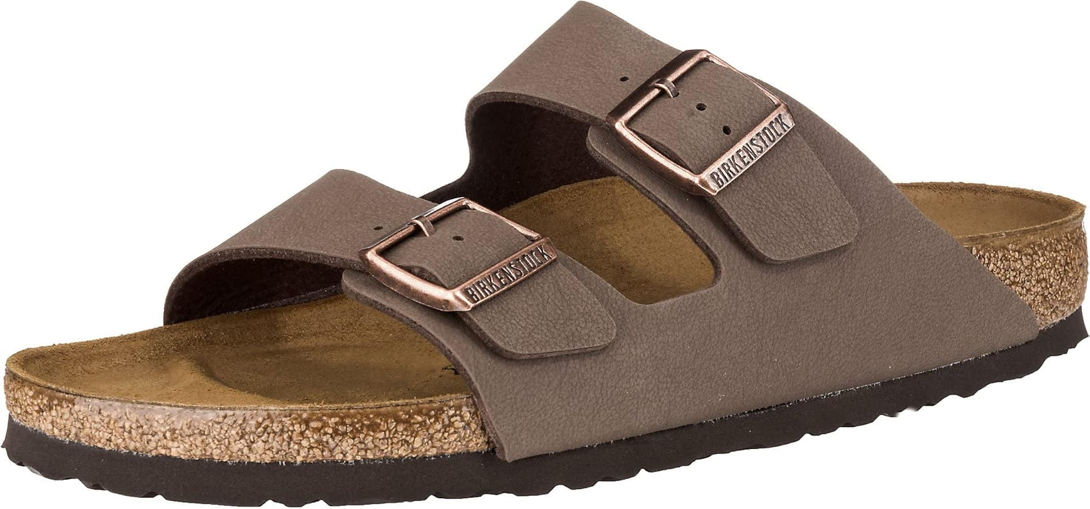 Birkenstock Men's Amalfi Leather Soft Footbed Arizona Sandals | Amazon (US)