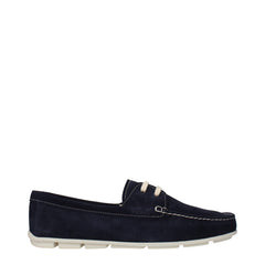 Prada Suede Loafer — Navy | Italist Inc.