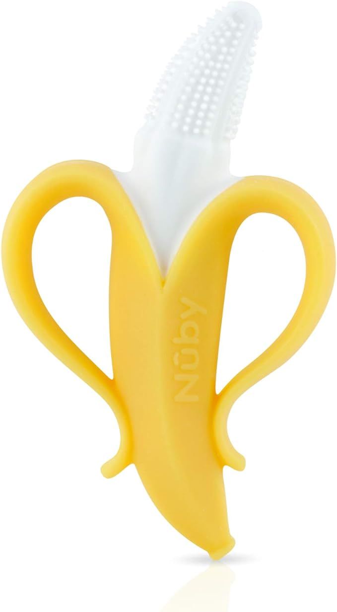 Nuby Nananubs Banana Massaging Toothbrush, Yellow | Amazon (US)