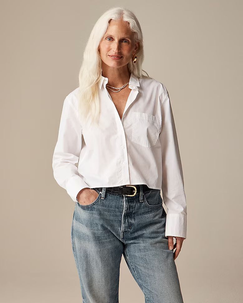 Cropped button-up shirt | J. Crew US