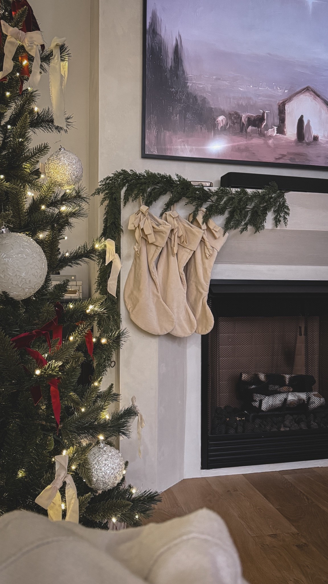 The stockings were hung by the chimney with care. I have been waiting (probably impatiently) for our fireplace to be complete for so long. It turned out so much better than I could have imagined. I love it so much - but I did not buy enough garland so have to wait for it to come in to complete the fireplace decor. 

#LTKSaleAlert #LTKHoliday #LTKHome