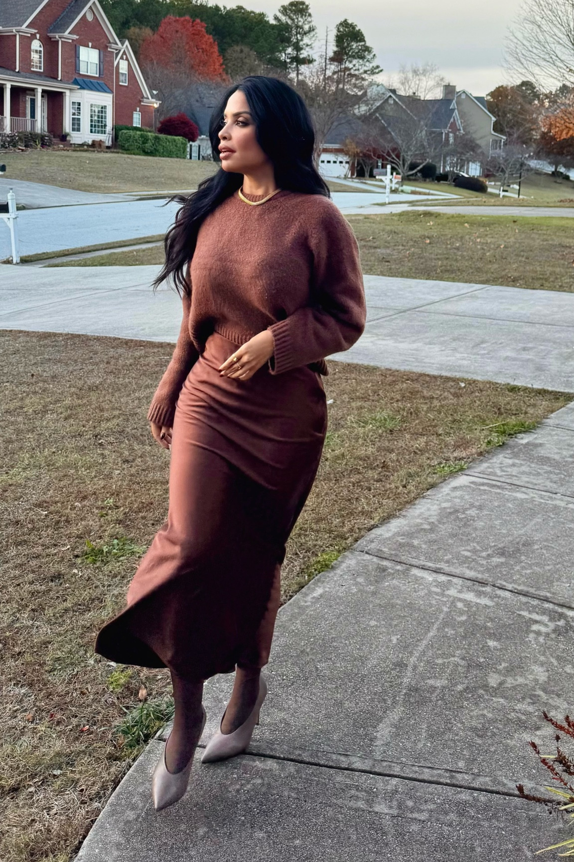 Thanksgiving fit but actually any other day too! Brown is really theee color!!! 