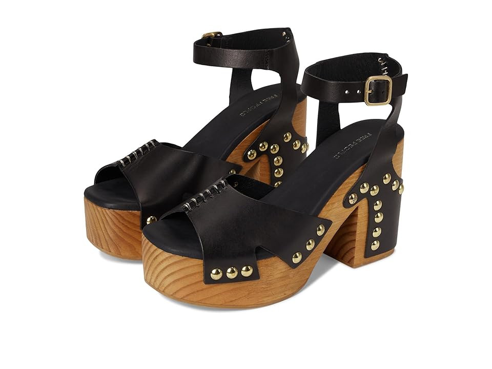 Free People Cecily Clog Women's Shoes Black : EU 41 (US Women's 11) M, Leather | Zappos