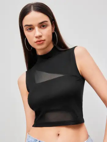 Satin Halter Neckline Floral Bowknot Tank Top... | Cider