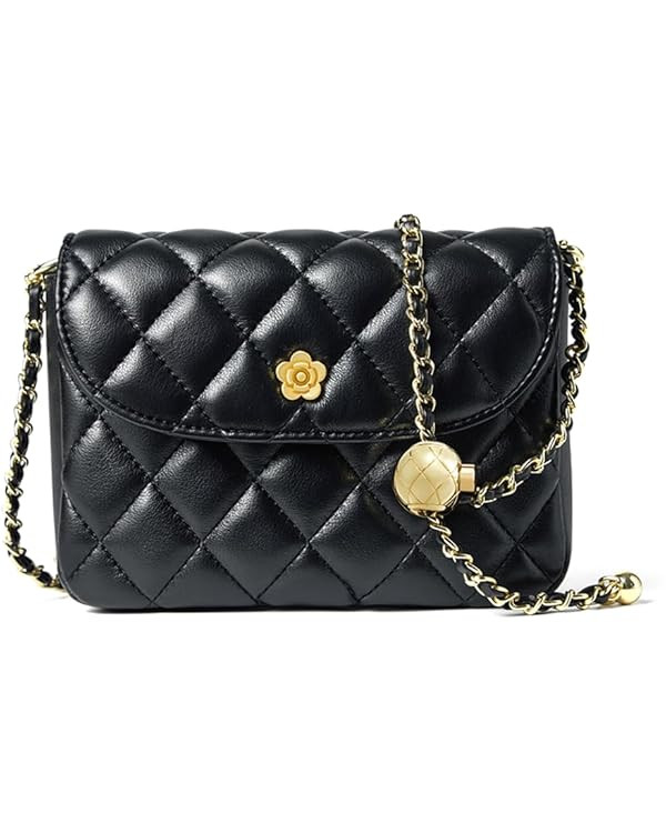 Women Vintage Quilted Flap Bag Chain Strap Cross Body Shoulder Purse Messenger Belt Bag | Amazon (US)