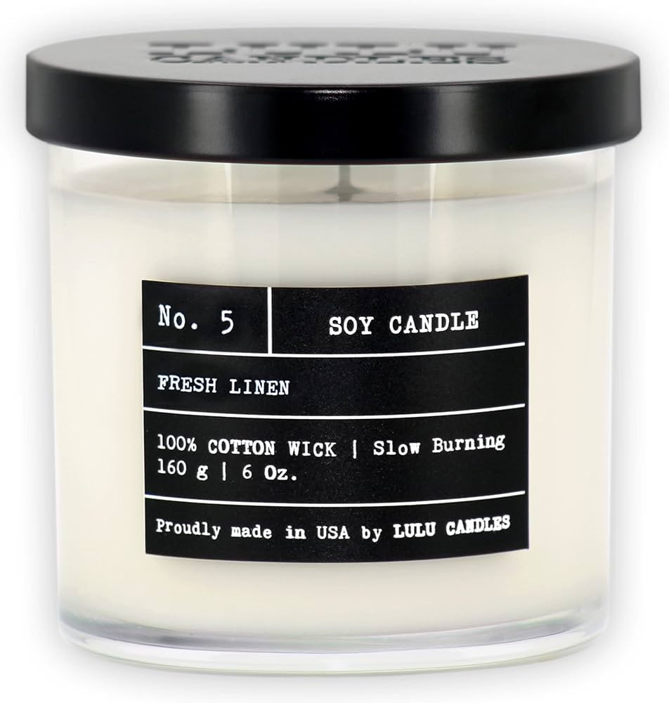 Lulu Candles | Fresh Linen | Luxury Scented Soy Jar Candle | Hand Poured in The USA | Highly Scen... | Amazon (US)