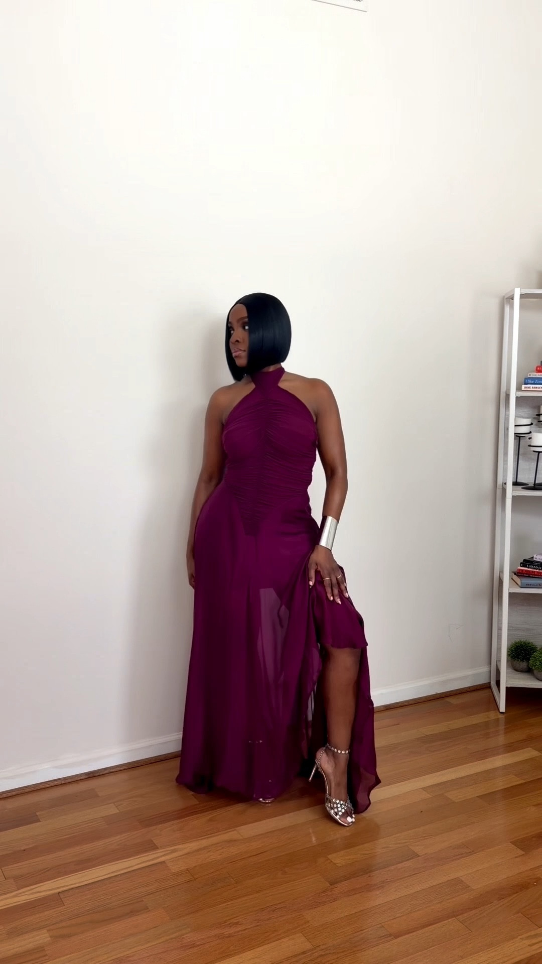 Plum halter neck gown
Burgundy halter dress
Ruched evening dress
Sheer overlay maxi dress
Floor-length formal gown
Draped bodice dress
Body-skimming eveningwear
Elegant sleeveless gown

#LTKootd #LTKBeauty #LTKValentine