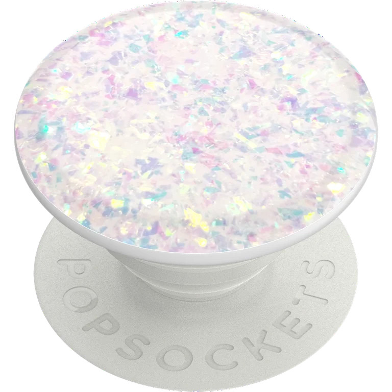 PopSockets PopGrip Stand and Grip with Swappable Top - Iridescent Confetti White | Walmart (US)