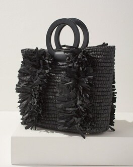 Black Raffia Tote | Chico's