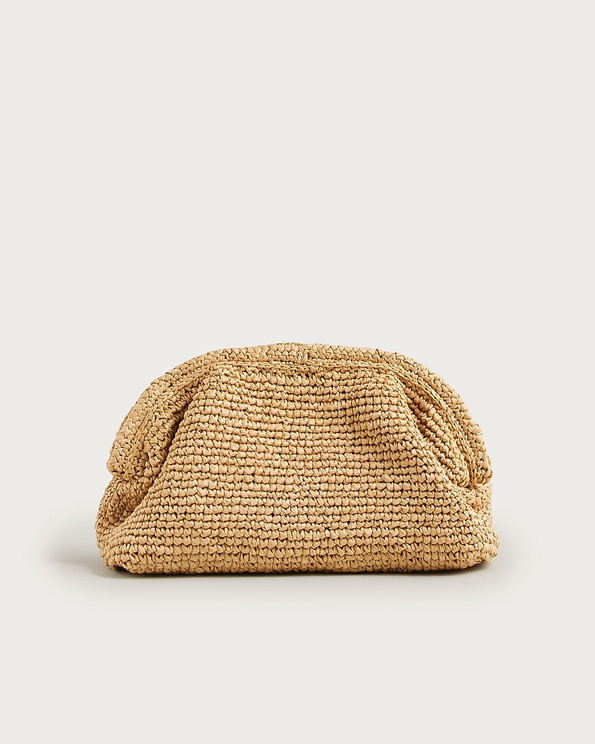 Click for more info about Portofino hand-knotted straw clutch
