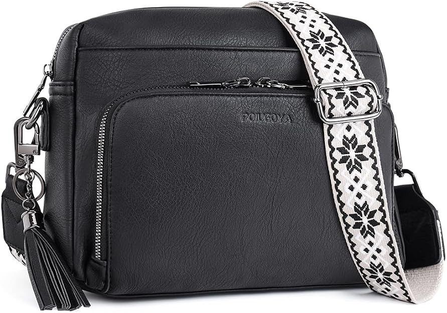 POIUGOYA Crossbody Purses for Women Trendy,Vegan Leather Medium Crossbody Bag,Women's Crossbody T... | Amazon (US)