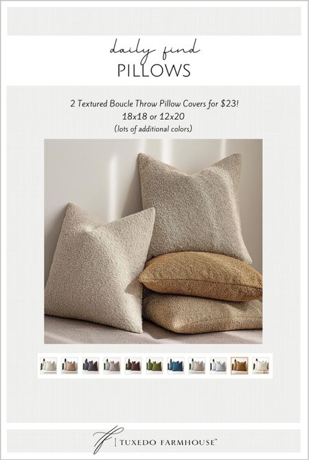 The prettiest boucle pillow in so many colors. Only $24 for two!

Home decor, fall decor, living room  

#LTKhome #LTKunder50 #LTKFind