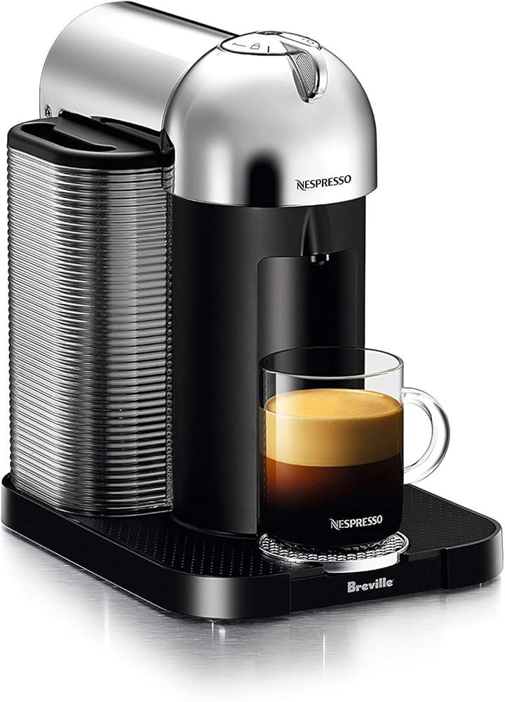 Nespresso Vertuo Coffee and Espresso Machine by Breville,5 Cups, Chrome | Amazon (US)