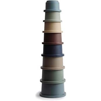 mushie Stacking Cups Toy | Made in Denmark (Forest) | Amazon (US)