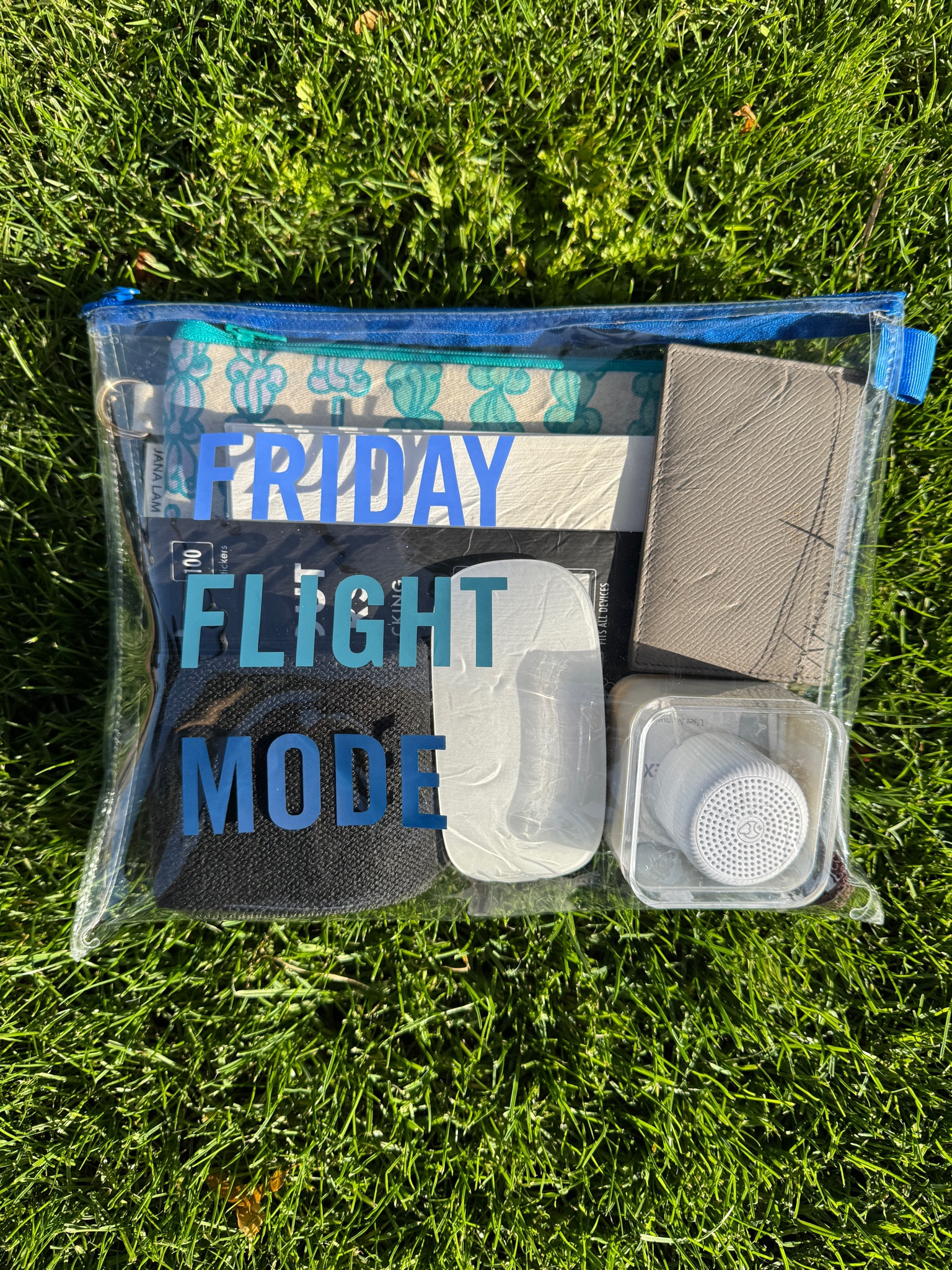 My work travel essentials: business cards, portable white noise machine, Magic Mouse, blackout stickers, thank you cards, and a stretchy band. 


#LTKItBag