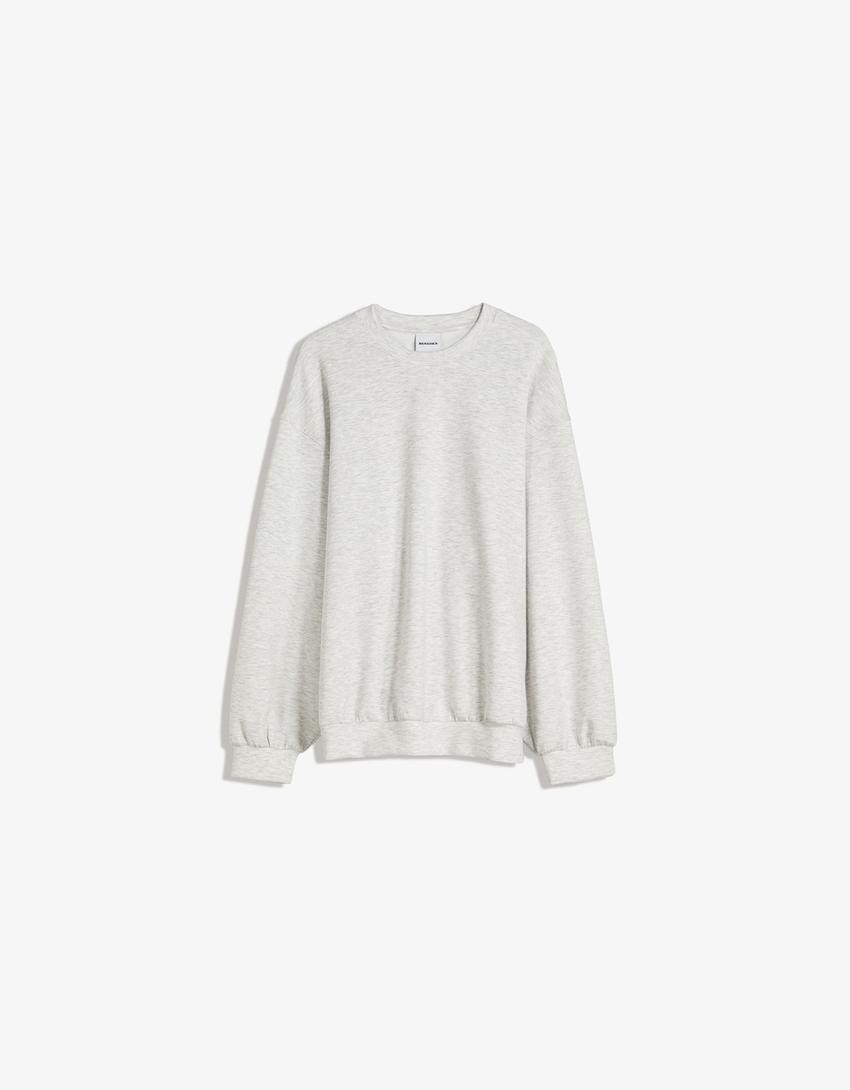 Oversize soft modal blend sweatshirt - Women | Bershka GB