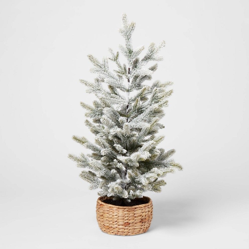 3ft Artificial Christmas Tabletop Flocked Tree - Threshold | Target
