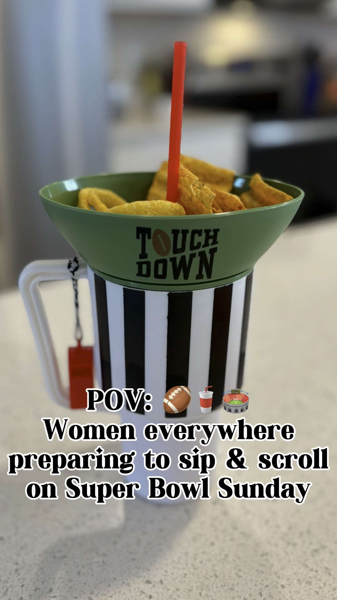 Sip, snack, & scroll with this perfectly themed cup for the Super Bowl! 🏈🥤🏟️

Snack cup, Super Bowl cup, Super Bowl party 

#LTKSeasonal