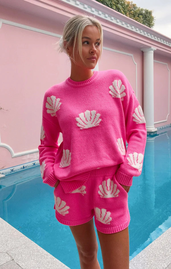 Boardwalk Shorts ~ Hot Pink Shell Knit | Show Me Your Mumu
