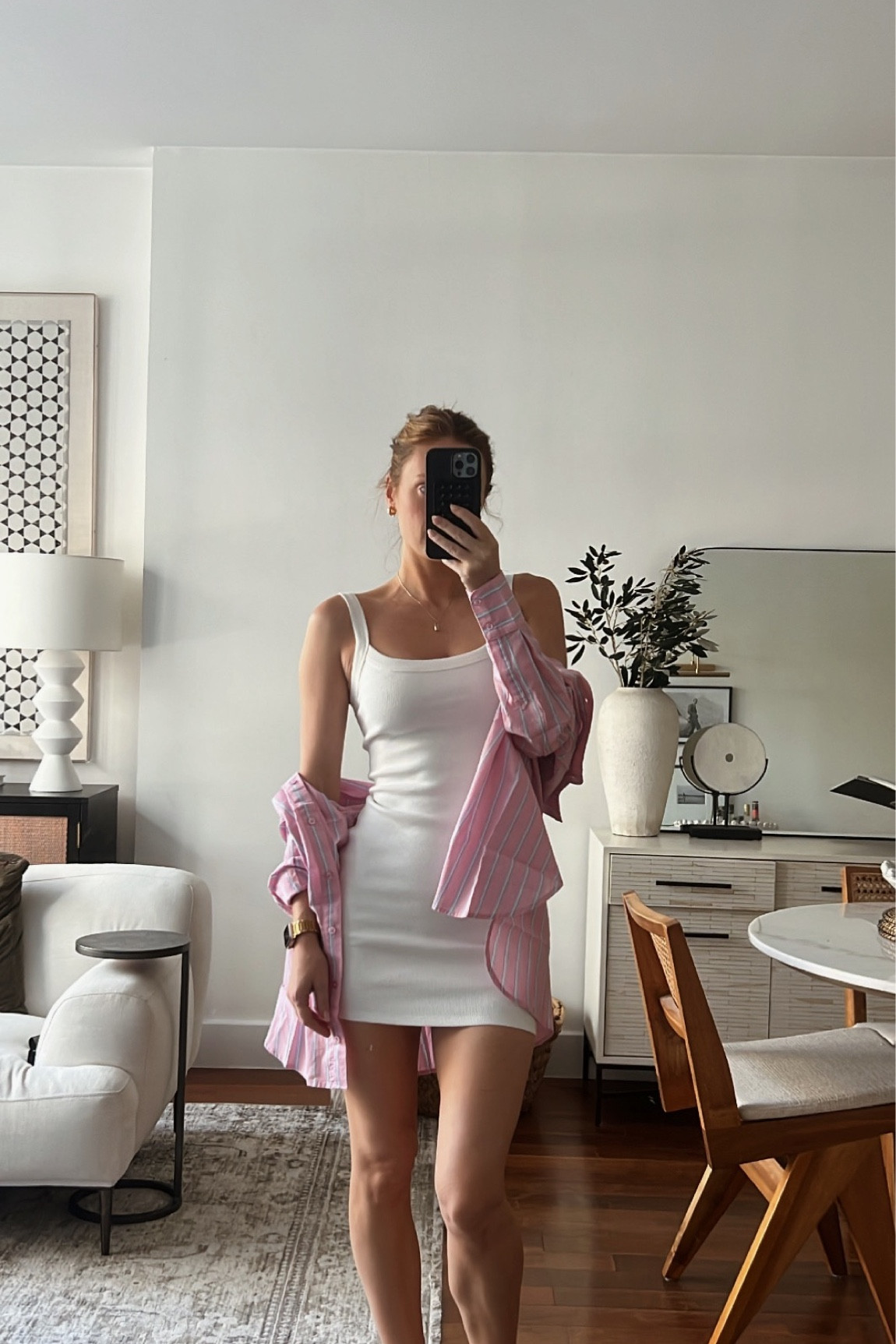 The best basic white tank dress, not see through at all! 

#LTKunder100