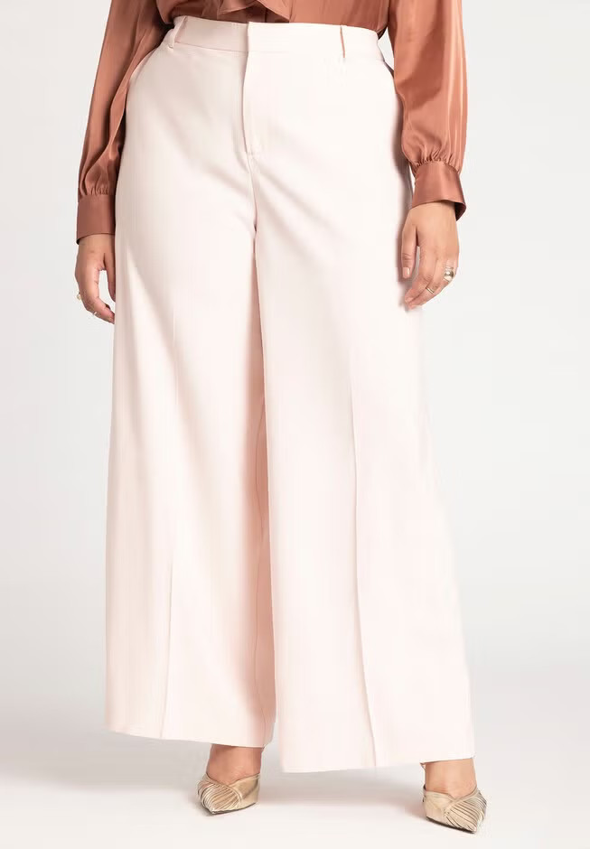 Longline Wide Leg Pant | Eloquii