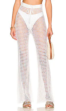 superdown Elektra Crochet Pant in White from Revolve.com | Revolve Clothing (Global)