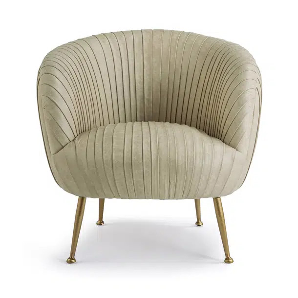 Beretta Leather Barrel Chair | Wayfair North America